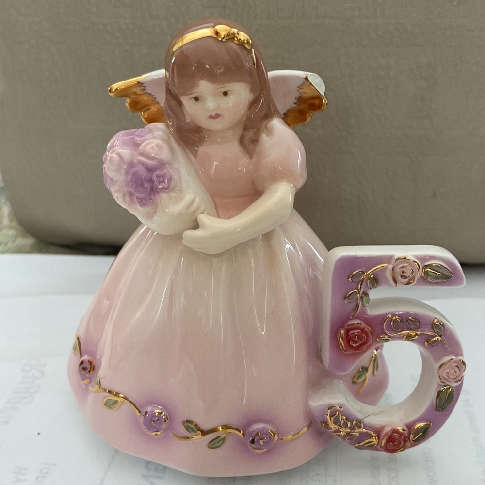 Porcelain Angel 5th Birthday
